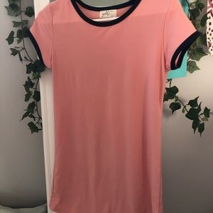 Pink T-shirt dress